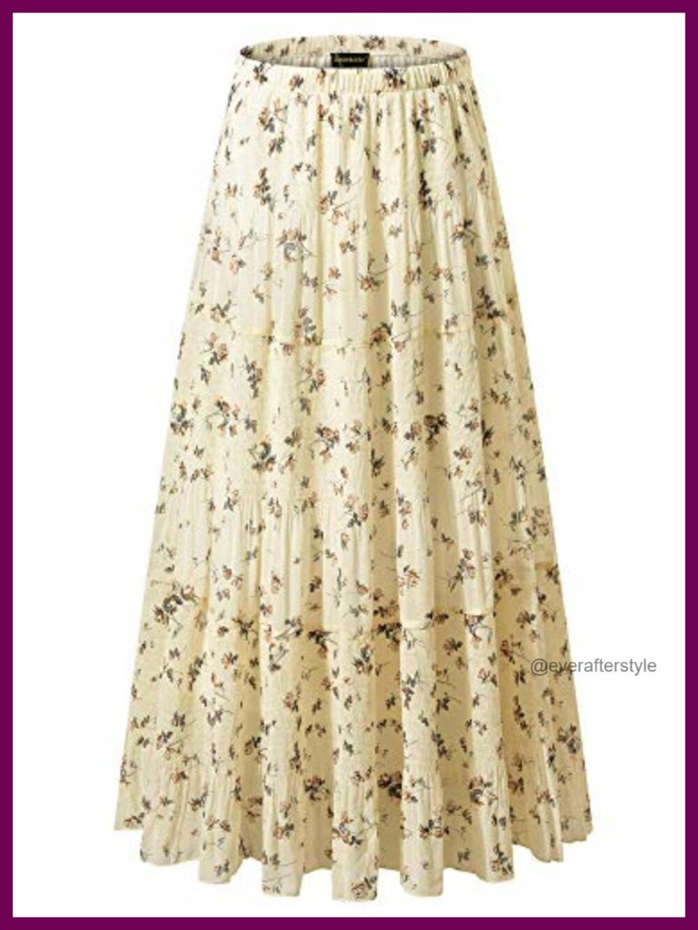 Chiffon High Waist Pleated A-Line Maxi Skirt